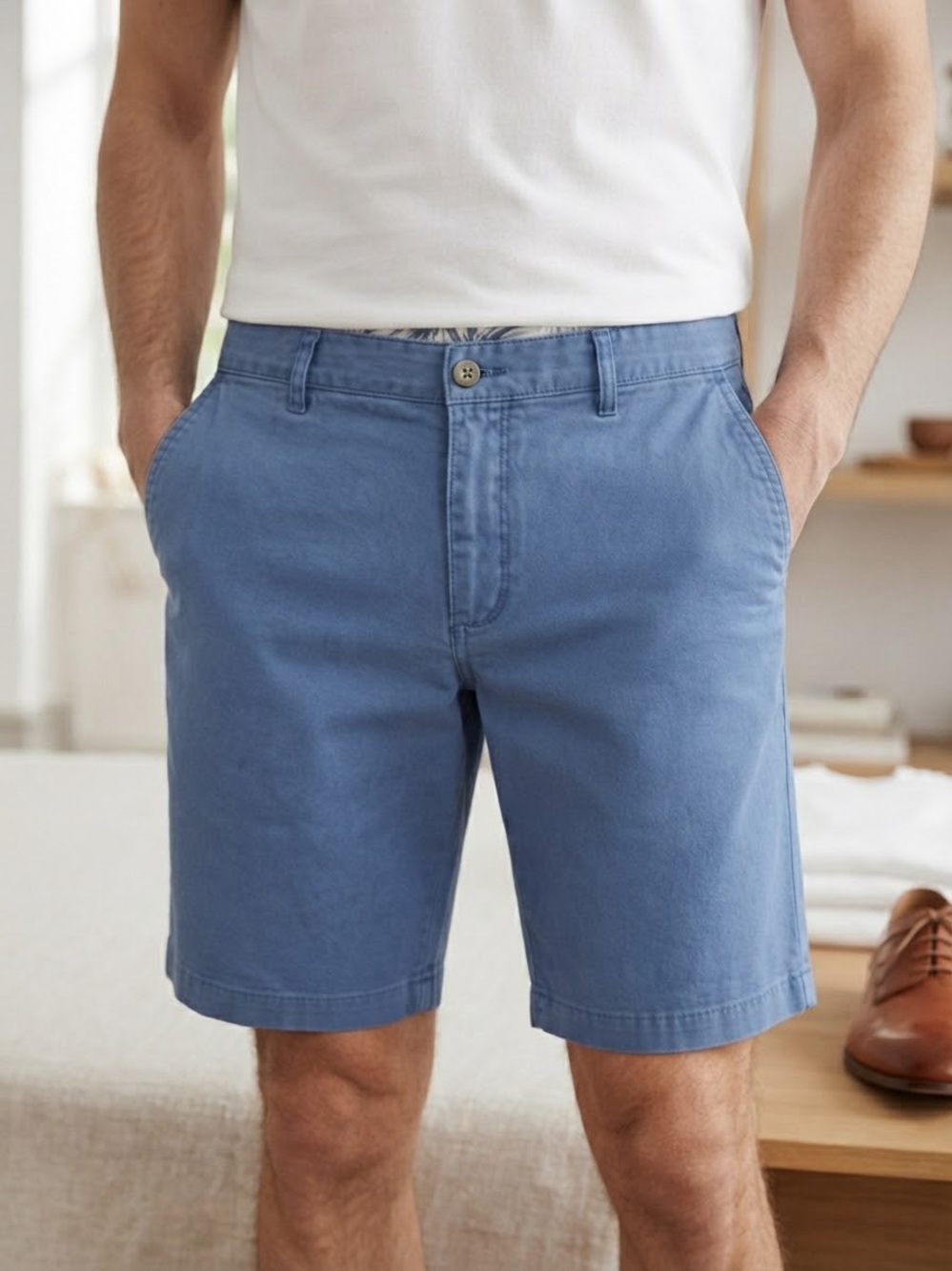 Tommy Bahama Blue Flat Front Chino Shorts